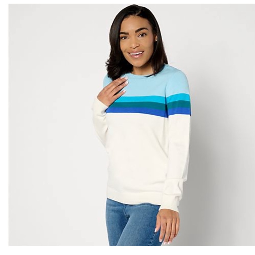 Studio Park & Alberti Popaj Women's Summer Sunset Sweater- Dawn